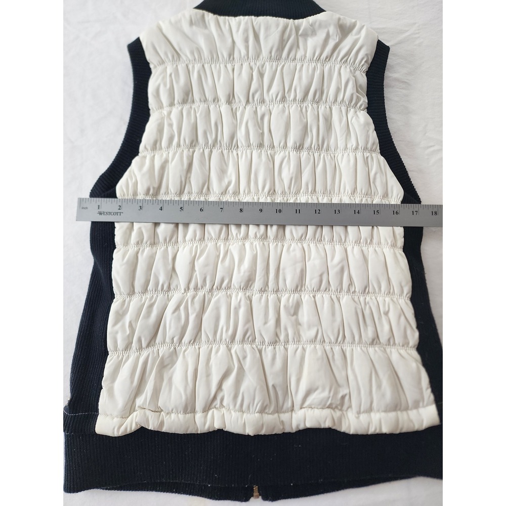 Calvin Klein Performance Puffer Vest Womens X-Large Black White Full Zip - Picture 3 of 7